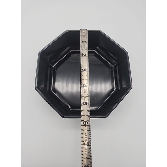 Arcoroc France Black Amethyst Glass 5.5" Octagon Octime Salad Bowl Vintage - Picture 3 of 12